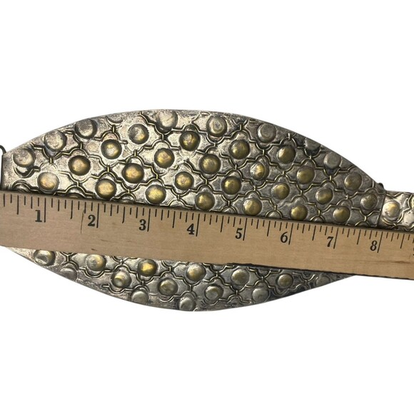Vintage Wide Metal Textured Medallion Belt Size S/M (36\